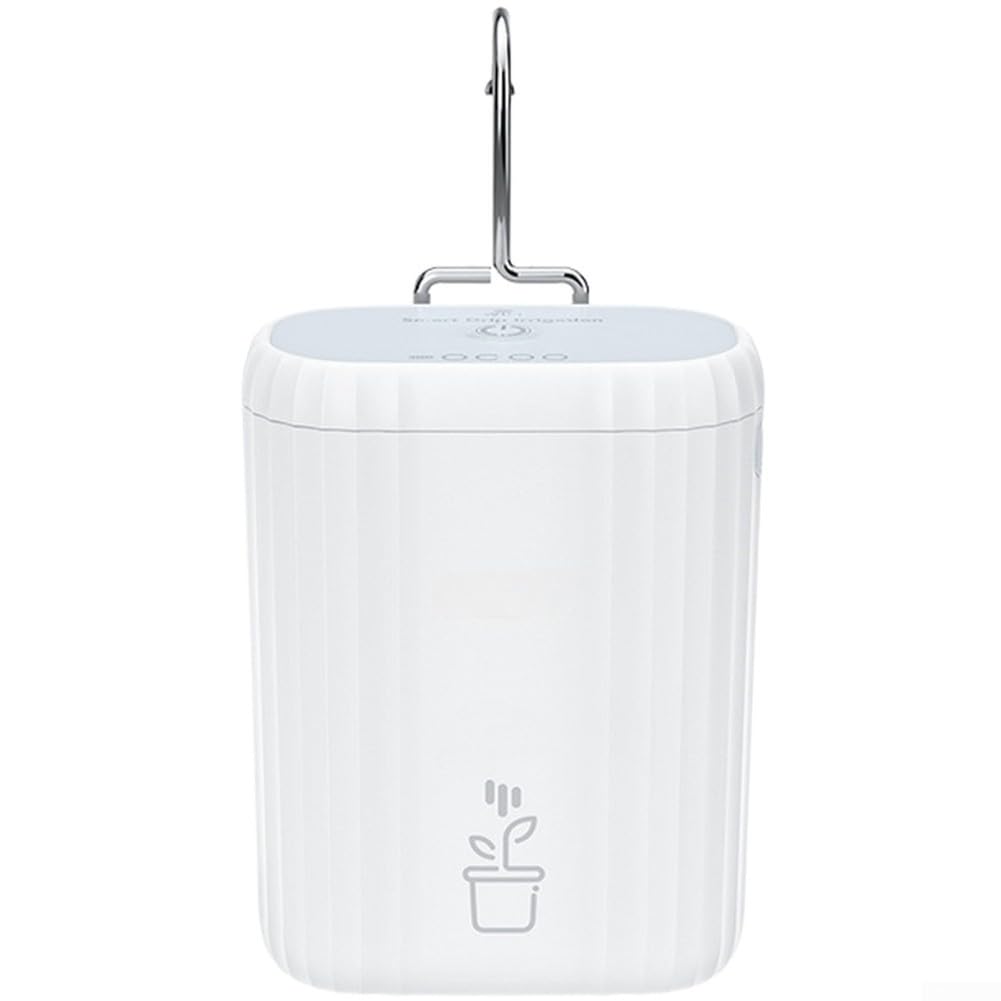 Sistema di irrigazione intelligente, dispositivo di irrigazione WiFi con controllo app, 10 gocciolatori regolabili, timer ricaricabile tramite USB, per vasi da giardino interni ed esterni
