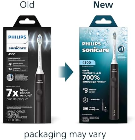 Philips Sonicare 4100 Rechargeable Electric Toothbrush, 1 Brush Head, Black - 1