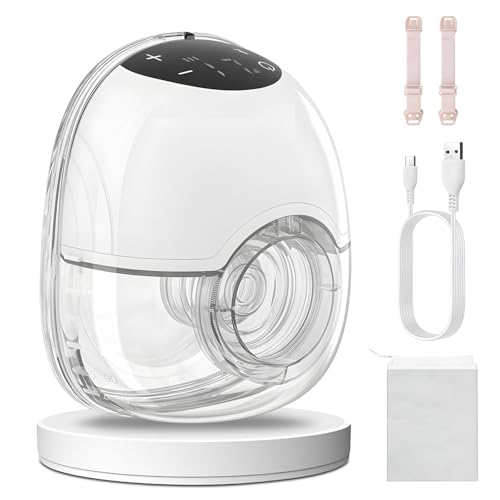 #Commissioniguadagnate<br>Tiralatte Elettrico Tiralatte Elettrico Indossabile Tira Latte Neonati Senza BPA con 4 Modalita e 12 Livelli con Display LCD Ultra Silenzioso Facile da Pulire per Casa Viaggi