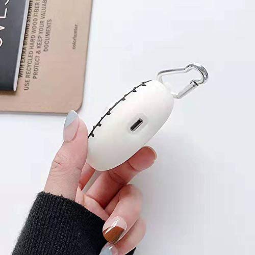 Zostland Airpods Case, Jack Ghost Halloween Thick Soft Portable Keychain Finger Ring Protective Silicone Skin Cover Case Compatible With Apple Airpods Case 2&1 (Luminous Skull) #TOP6