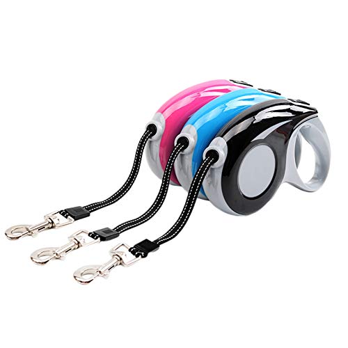 Coleira retrátil automática para animais de estimação RONSHIN para cães e caminhadas, preta, 3M