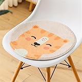 champracer Runde Stuhlkissen Sitzkissen Kinder Sitzkissen Stuhl Sitzpolster, Waschbare Weiche Sitzkissen Komfort Stuhlauflage als Stuhl Kissen für Outdoor & Indoor Gartenstuhl (Tiger,43x43 cm)