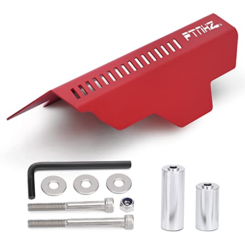 PTNHZ Aluminum Pulley Cover Belt Relacement For Subaru Impreza 02-14 WRX and 04-on STI 04-08 Forester(Red)