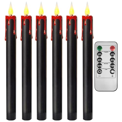 Bougies LED sans flamme à piles et lumière variable pour Halloween