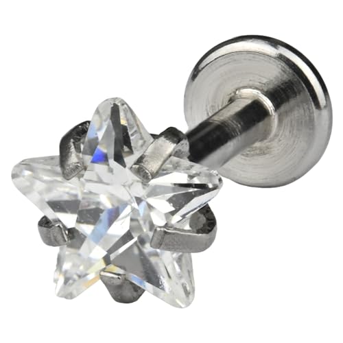 [�{�f�B�X�^�C��] �{�f�B�s�A�X ��s�A�X 14G �� �X�^�[ ���� �W���G�� �����ςȂ� �C���^�[�i�� �l�W�R �s�A�X ���u���b�g�X�^�b�h(14Gx6mm/5mmx�N���A�j