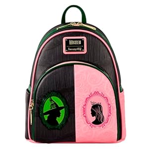 Loungefly Universal: Wicked – Mini-mochila Glinda y Elphaba, exclusiva de Amazon