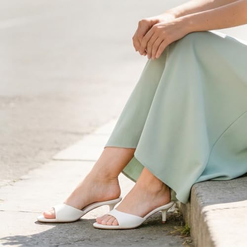 Save on Athlefit Women's Kitten Heels - Comfortable Low Heel Sandals - Image 3