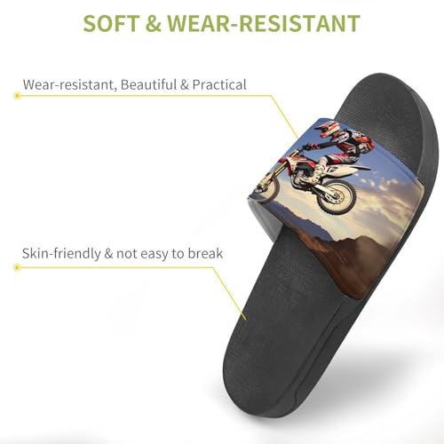 Dirt Bike Motorcycle Motocross Non Slip Slides Sandals for Women Men Quick Drying Shower Shoes for Bathroom Pool Beach3