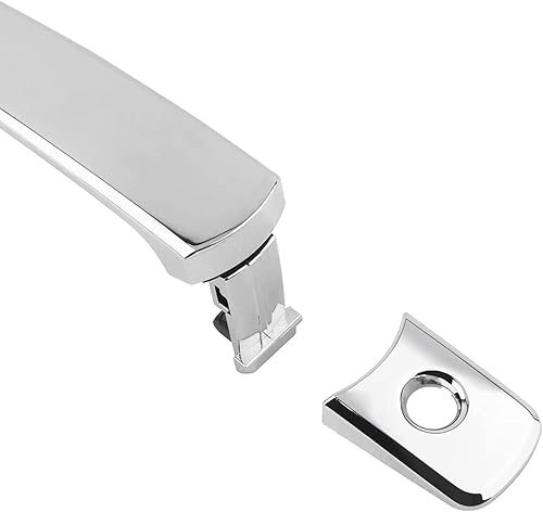 Miniatura 4 de Manija de puerta exterior cromada delantera izquierda lado del conductor con cerradura | Sin llave inteligente, 2003-2008 para Infiniti FX35 FX45,