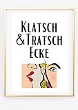 Din A4 Kunstdruck ohne Rahmen - Klatsch & Tratsch Ecke - 