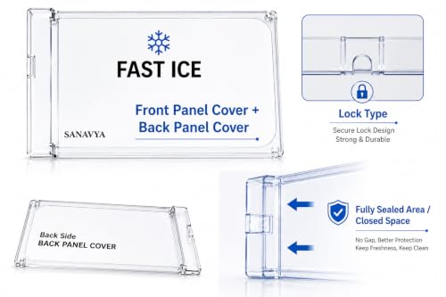 Image of Sanavya Freezer Door with Lock Compatible with Whirlpool Single Door Refrigerator | Transparent Freezer Flap | Height 18.8 cm | Durable Replacement Freezer Door Cover