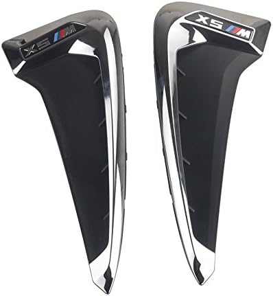 Sugeryy 2 Pcs Car Carbon Fiber Fender Side Vents Mesh Sticker Hole Grille For BMW X Series X5 F15 X5M F85 Shark Gills Side Vents Decoration Stickers