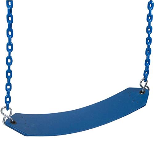 Swing Set Stuff Inc. Premium Residential Belt Seat with 8.5 Ft. of Coated Chain (Blue)