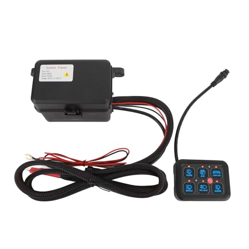 Generic 6 Panel de Interruptor de Pandillas, de relé de Panel de Conmutación Modible de 720 A. (luz azul)