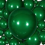 Picture of 300 Pcs Latex Balloons Different Sizes 5/10/12/18 Inch Party Anniversary Balloons Bulk for Birthday Wedding Baby Shower Party Decoration(Dark Green)