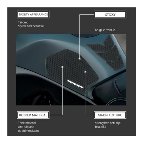 Autocollants réservoir Tracer 7 avec grip antidérapant latéral de protection