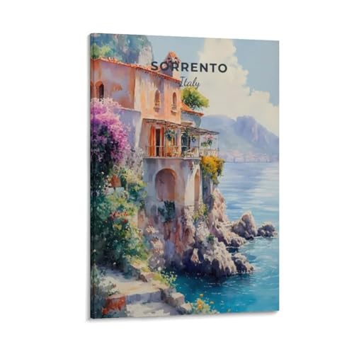 Sorrento Italy Travel Poster Canvas Wall Art 16x24in