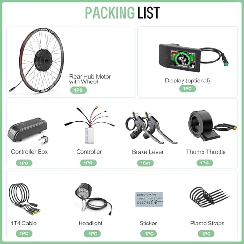 Bafang Motore Ruota Posteriore 750W 48V per Kit Conversione Bici Elettrica con Batteria Opzionale e Display, Versione a Cassetta - Ruota da 26" 27,5" 28" Set Motore del Mozzo Rear con OLD 135-142 MM - 7