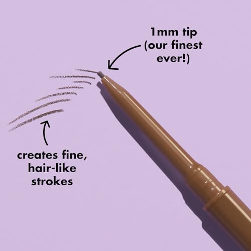 e.l.f. Micro-Fine Brow Pencil, Waterproof Brow Colour & Spoolie for Shaping Brows & Creating a Feathered Natural-Looking Finish, Vegan & Cruelty-Free, Deep Brown - Image 2