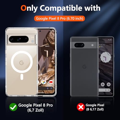 Coque Pixel 8 Pro transparente antichoc en polycarbonate rigide et dos magnétique - 7