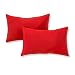 Greendale Home Fashions Rectangle Outdoor Accent Pillow (set of 2), Salsa