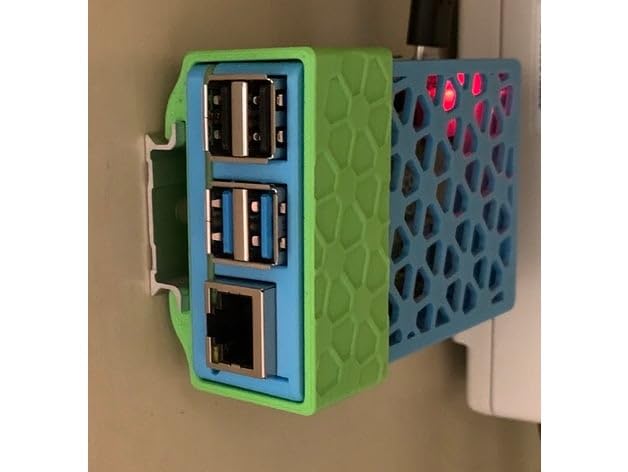 Image of 3D Printed raspberry pi 4 1GB / 2GB / 4GB / 8GB case with a geometric mesh pattern that (easy to assemble) Pack of 1