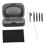 Kits de brosses de nettoyage bte : le kit de brosses de nettoyage est conçu pour vous aider à retirer les éléments difficiles à éliminer de votre audition de vos écouteurs, kit de nettoyage avec étui.