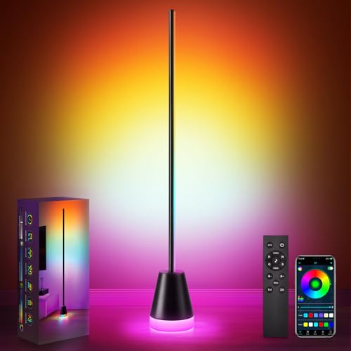 shirylzee RGBICW Lampadaire LED, Lampadaire sur pied salon, APP Contrôle et Télécommande, 16...