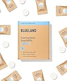 BLUELAND Foaming Hand Soap Refill Tablets, 10-Pack, Fragrance Free, Eco Friendly Cleaning Products, 10 x 9 Fl oz