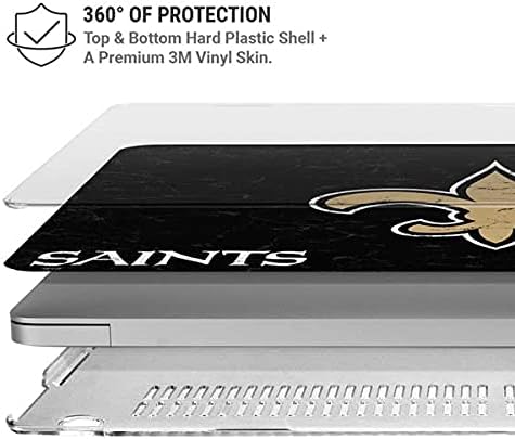 Skinit Case + Skin Compatible with MacBook Air 13in (2020) - Officially Licensed NFL New Orleans Saints Distressed Design