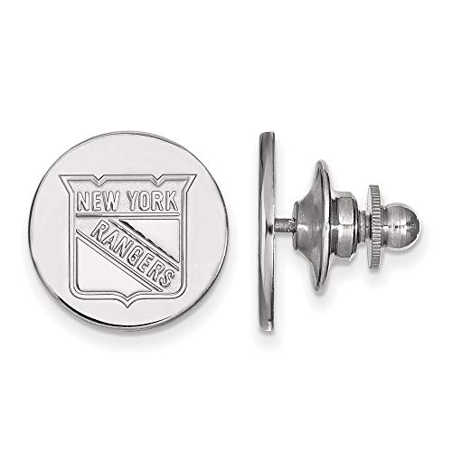 LogoArt Sterling Silver NHL New York Rangers Lapel or Tie Pin