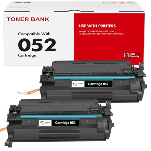 Image of 052 Black Toner Cartridge 2-Pack: Compatible Replacement for Canon 052 052H Toner Cartridge High Yield CRG052 for Canon imageCLASS MF426dw MF424dw MF429dw LBP215dw LBP214dw LBP210 MF420 Series Printer