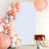 Picture of FOTSHARER White Spandex Arch Cover 6FT Wedding Arch Backdrop Fabric for Wedding Bridal Shower Stretchy Fabric Arch Stand Cover Chiara Backdrop Cover Balloon Arch Stand Covers for Banquet Prom Ceremony