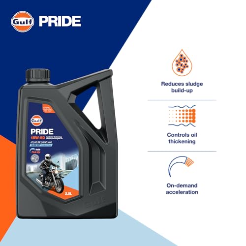 Image of Gulf Pride 4T Ultra Plus 15W50 2 Wheeler Bike High Performance Synthetic Technology Engine Oil [2.5 L]