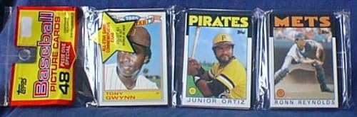 1986 Topps Baseball Card Rack Pack – 48 Cards – Factory Sealed