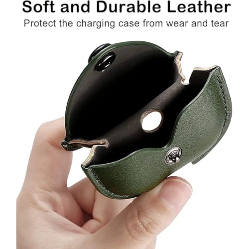 Image of Like Star AirPod Pro /Pro2 Camouflage Leather case Cover Shockproof with Loss Prevention Clip for Apple Air-Pods Pro /Pro2 Wireless Charging Case (Army Green)