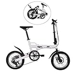 ◆ Plegado en segundos: la bicicleta se puede plegar perfectamente en unos 15 segundos, por lo que puede guardarla perfectamente en el maletero de su automóvil, llevarla a la oficina o guardarla en un armario.
