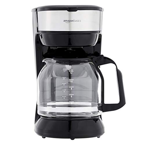 Amazon Basics 12-Cup Coffee Maker With Reusable Filter, Black And Stainless Steel #TOP1