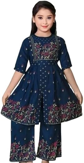 Graceful Blooms Girls? Kurta Pant Ensemble