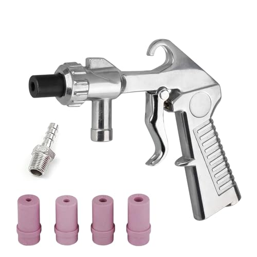 Handheld Sandblaster+1 Metal Nozzle +4 Ceramic Nozzles Extra Nozzle Tip, Sandblasting Machine Accessories