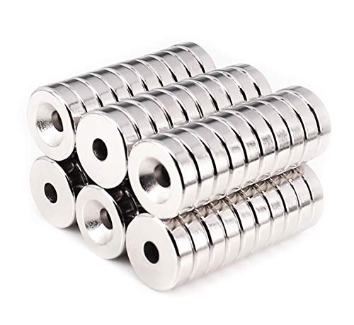 Image of 10 Pieces 15x5mm with 5mm Countersunk Hole Magnet Multi-Use Refrigerator Magnets for Refrigerator Craft Project