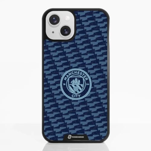 Coque iPhone 13 Man City anti-choc en TPU noir pour éviter les rayures