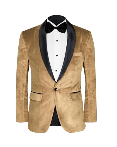Men's Blazer Velvet Long Sleeve Regular Fit Suit Sport Coat Jacket Casual Lightweight Business Office Meeting Coat