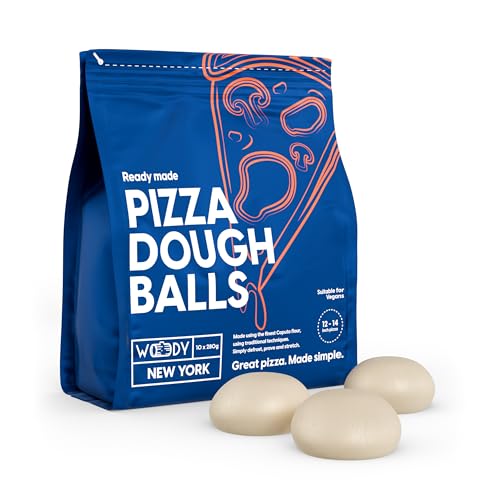 Pizza Dough Balls - New York 10 x 280g | Italian Pizza Dough Balls - Using Caputo 0 Pizza Flour | Created by Woody Oven