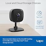 Tapo 1080P Indoor Wired Security Camera - Works as a Baby Monitor & Pet Camera, Motion Detection, 2-Way Audio, Siren, Night Vision, Subscription-Free Local Storage or Optional Cloud, C101