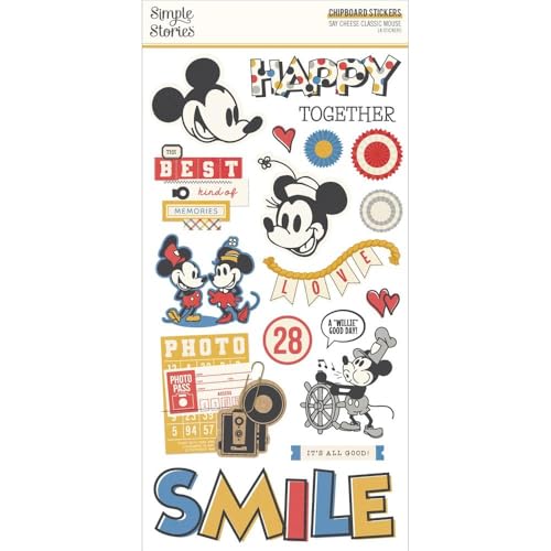 Simple Stories Say Cheese Classic Mouse Chipboard Stickers6