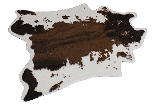 Dekoleidenschaft Kuhfell Teppich 160x130 cm, Kunstfell Kuhmotiv, Rinderfell, Fellimitat, Vorleger,...