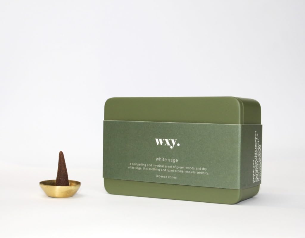 WXY. Incense Cones & Holder - White Sage