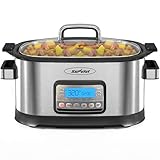 Sunvivi Slow Cooker Roaster Oven 6.5 Quart, 11 in 1 Programmable...