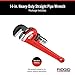 RIDGID 31020 Model 14 Heavy-Duty Straight Pipe Wrench, 14-inch Plumbing Wrench, Red, Small